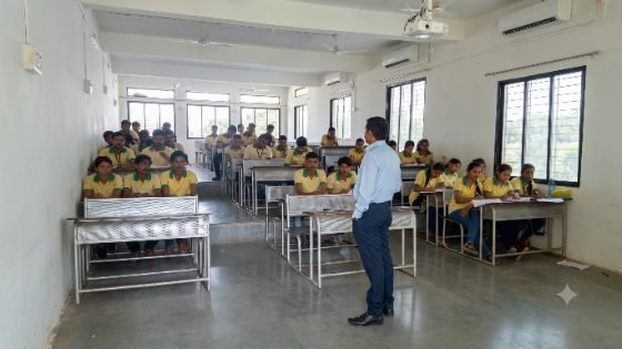 A lecture in progress in a classroom